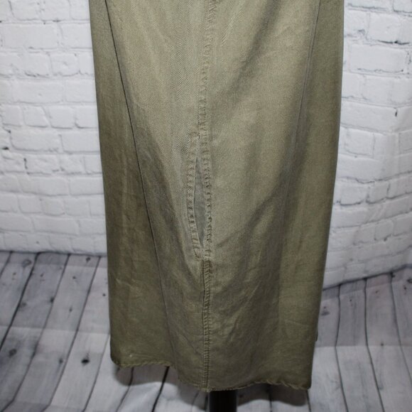 Orvis, button down dress, olive green, size M - Picture 3 of 4